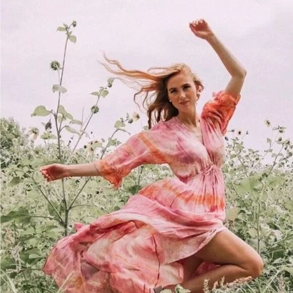 YOUNG FABULOUS & BROKE Meadow Printed Maxi Boho Dress - Picture 4 of 11